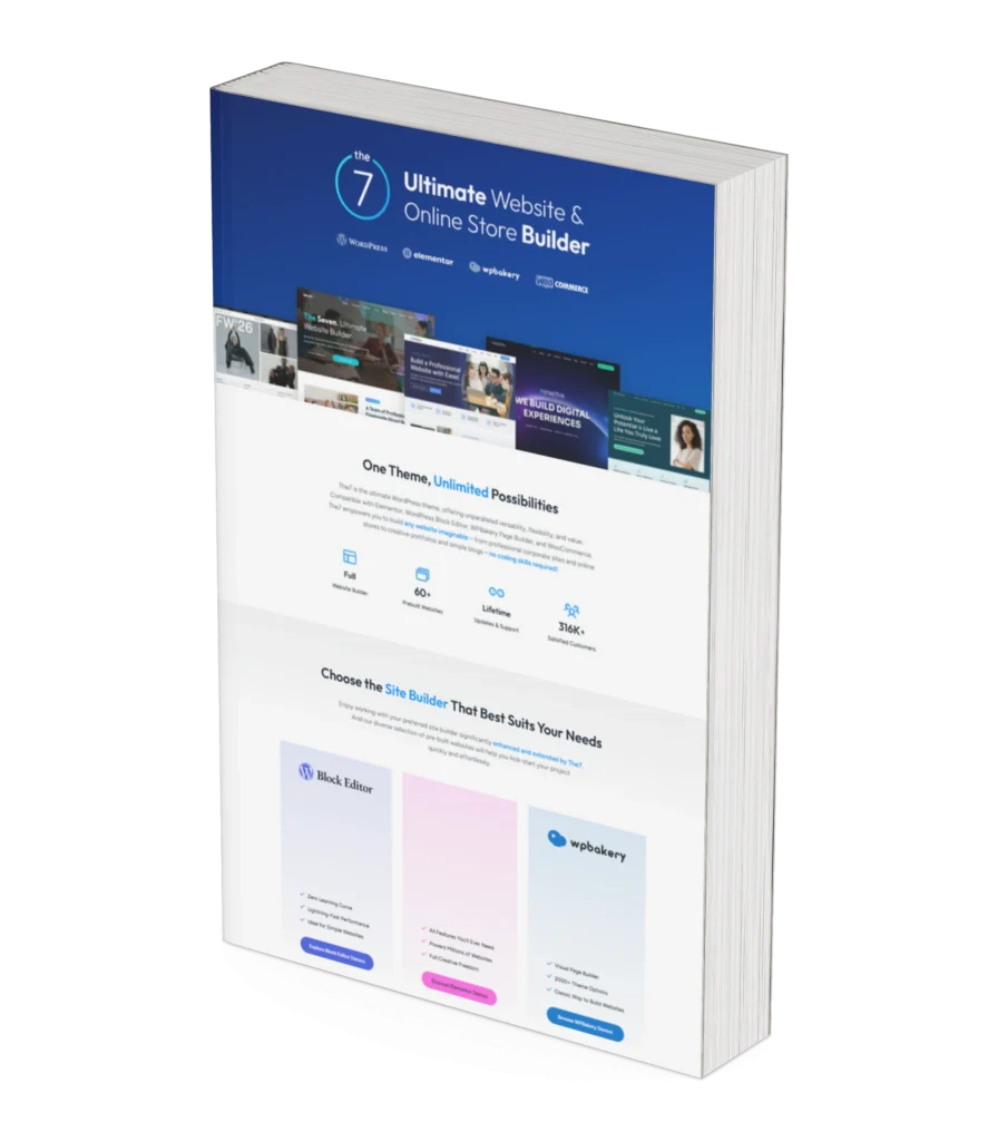 🔥 The7 — Ultimate Website & Online Store Builder 🚀 | WordPress & WooCommerce Theme 🎨🛒
